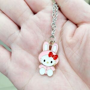 Brand New Hello Kitty Bunny Style Silver Necklace #2